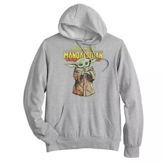 Star Wars "The Mandalorian" Baby Yoda Graphic Hoodie Sweatshirt Medium Unisex - Picture 6 of 7